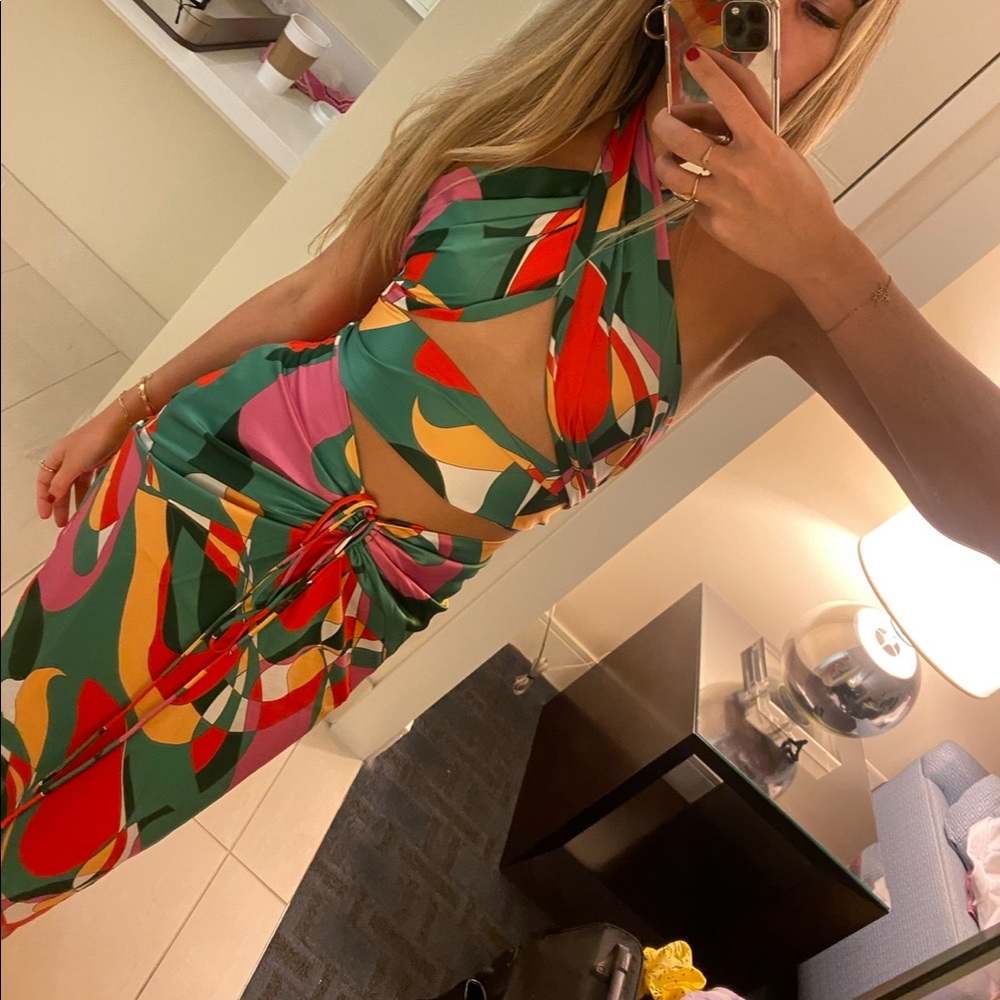 With Jean 2-piece skirt and top set size XS